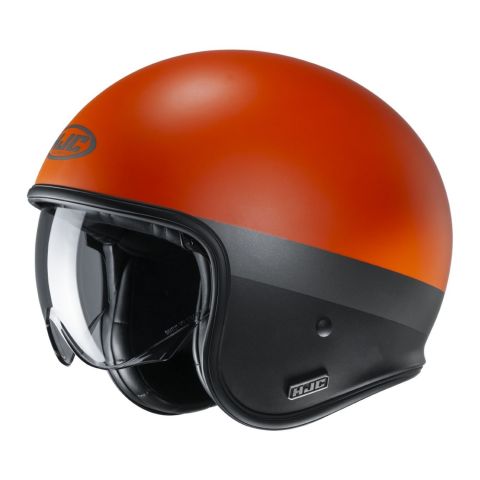 Hjc Casque Jet V30 Perot Orange Noir