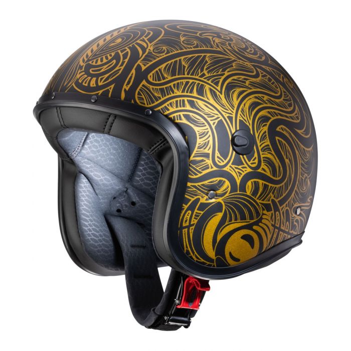 Casco Jet Caberg Freeride Maori Matt Black/gold