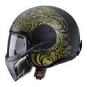 Casco Jet Caberg Ghost Maori Matt Black/gold