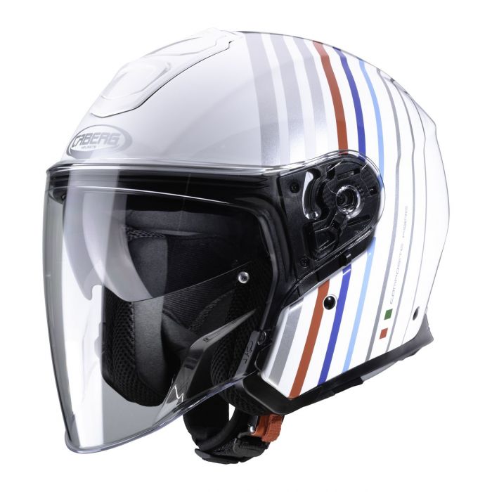 Casco Jet Caberg Flyon Bakari White/silver/bmw Col