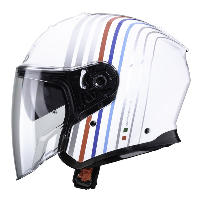 Casco Jet Caberg Flyon Bakari White/silver/bmw Col