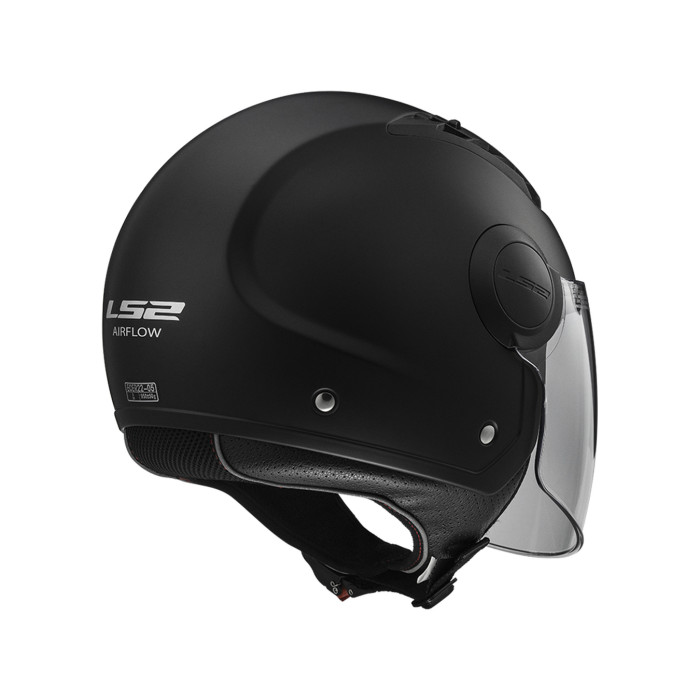 Casco Jet Ls2 Of562 Airflow Matt Black Long