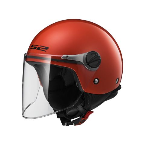Jet Helmet Child Ls2 OF575 Wuby Junior Gloss Red