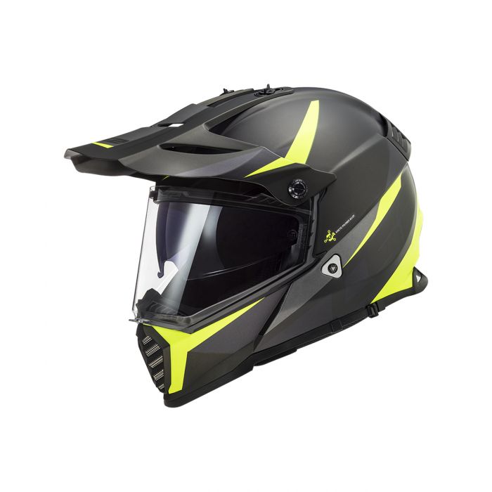 Casco Enduro On-off Ls2 Mx436 Pioneer Evo Router Black H-v Yellow