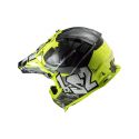 Casco Mx Cross Ls2 Mx437 Fast Evo Crusher Black H-v Yellow