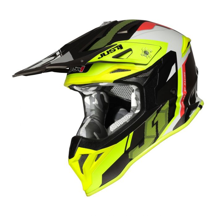 Casco Off-road / Cross Just1 J39 Reactor Fluo Yellow