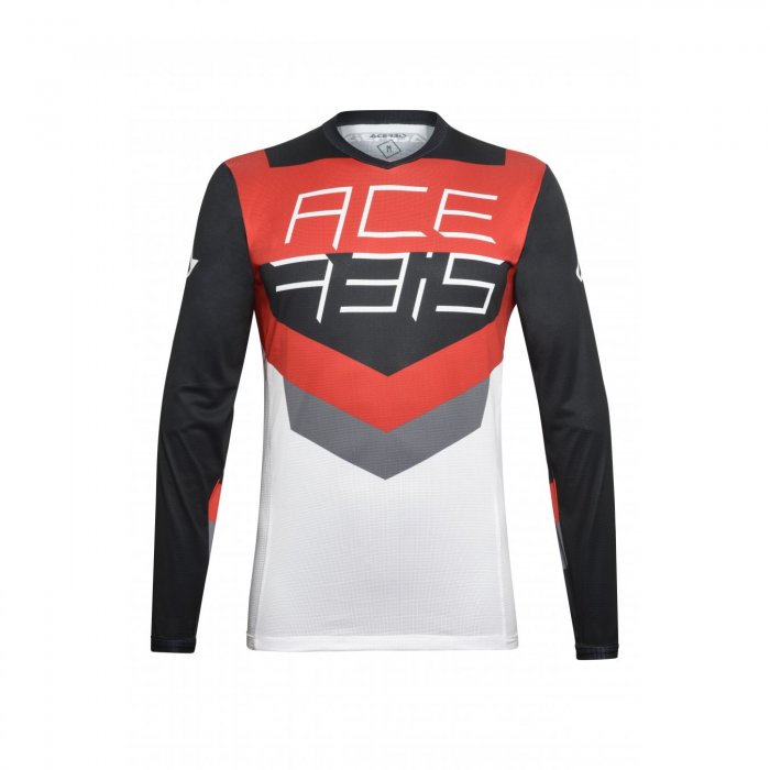 Maglia Mx Track Acerbis Nero/rosso