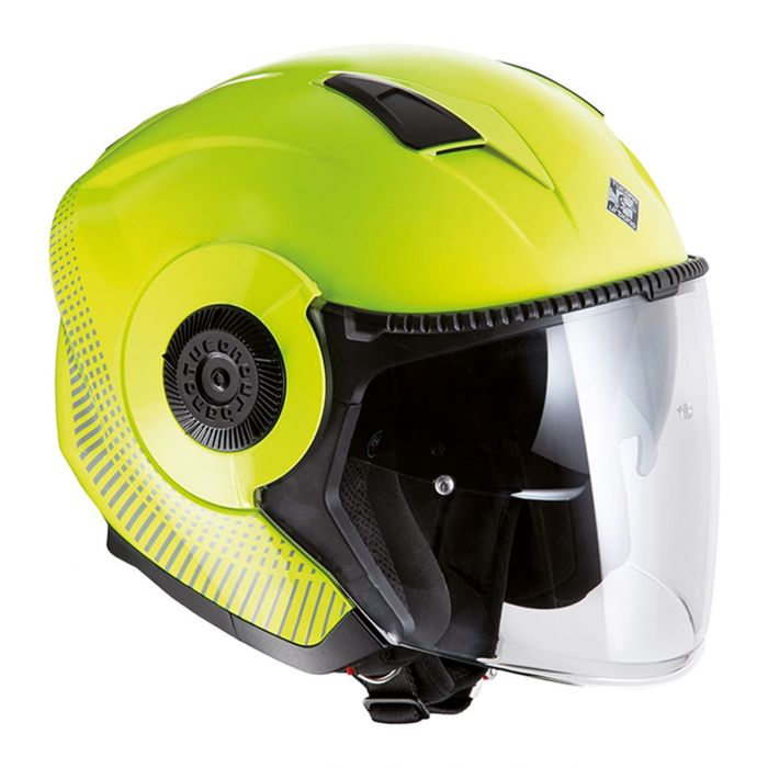 Casco Jet Tucano Urbano 1400 El Tange Yellow Fluo Graphic