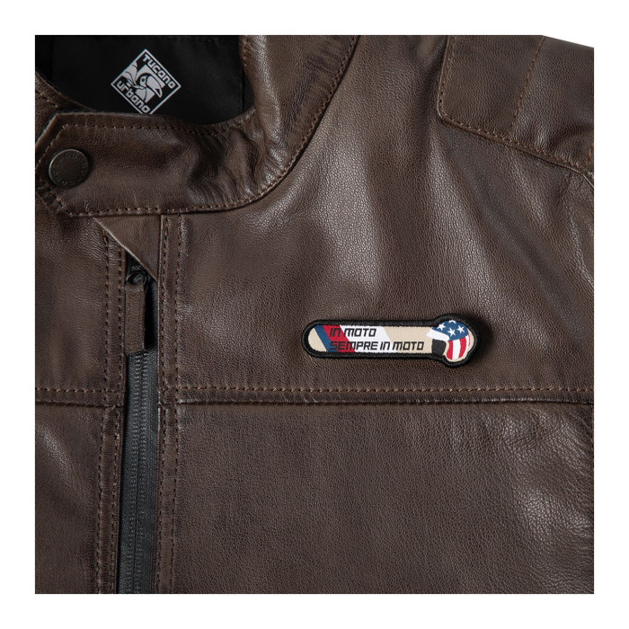 Giacca In Vera Pelle Di Capra Ce Tucano Urbano 8189mf079 Pel 2g Marrone