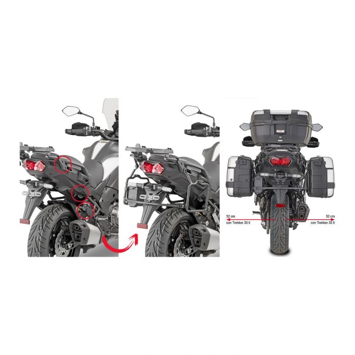 Attacco Portavaligie Laterale Kawasaki Versys1000 Givi Plr4126