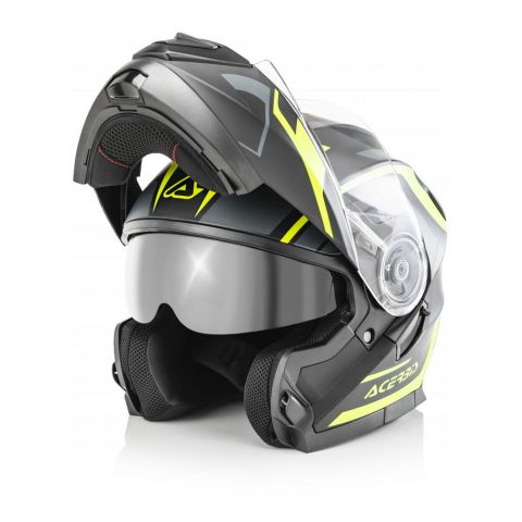 Casco Modulare Serel Acerbis Nero/giallo Fluo
