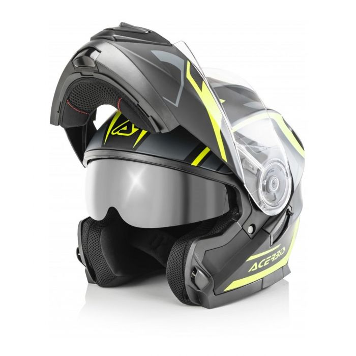 Casco Serel Acerbis Nero/giallo Fluo