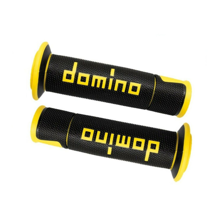 Manopole Domino A450 Scooter/stradali 120mm Nero Giallo