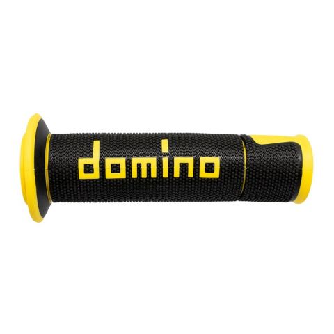 Puños Domino A450 Scooter/carretera 120mm Negro Amarillo