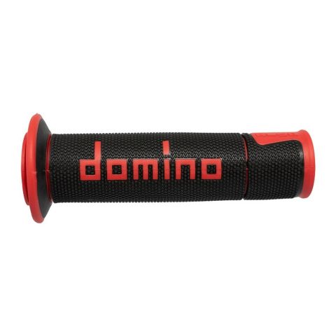 Puños Domino A450 Scooter/carretera 120mm Negro Rojo