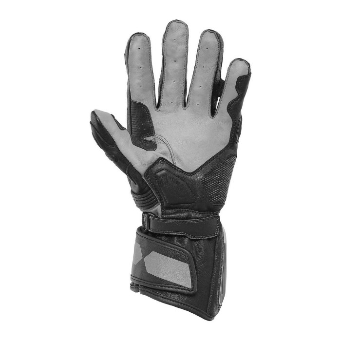 Guanto Sport In Pelle Di Capra E Canguro Ixs Rs-400 White Black