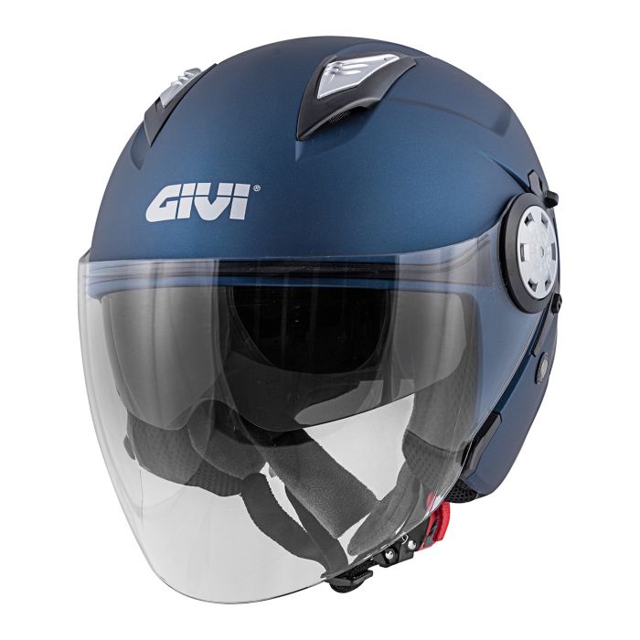 Casco Givi Jet 12.3 Stratos Con Visiera Parasole Blu Opaco