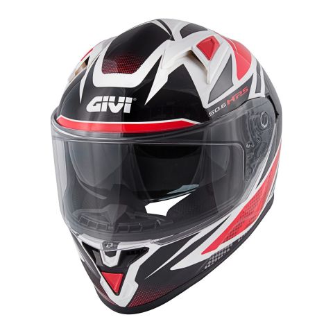 Casco Givi Integrale 50.6f Stoccarda Follow Bianco Rosso Nero