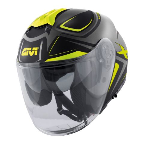 Casco Givi Jet Hx22f Planet Titanio/nero