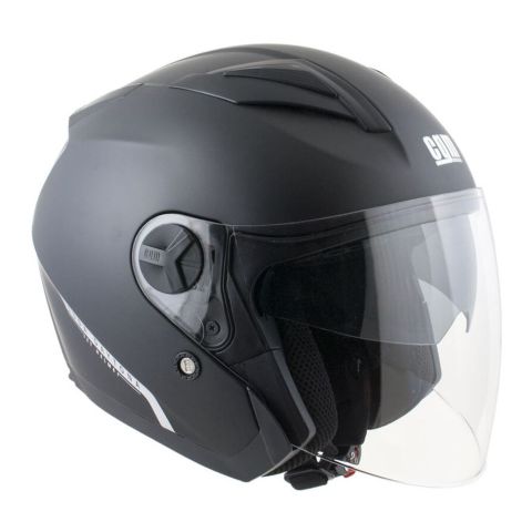 Casco Jet Cgm 130a Daytona Doppia Visiera Nero Opaco