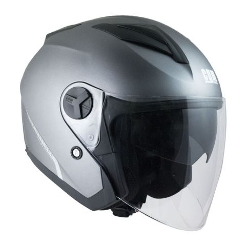 Casco Jet Cgm 130a Daytona Doppia Visiera Antracite Satinato