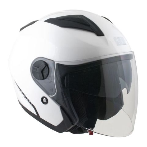 Casco Jet Cgm 130a Daytona Doppia Visiera Bianco