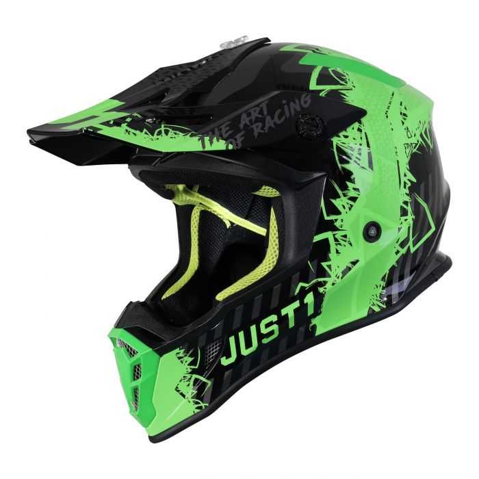 Casco Off-road / Cross Just1 J38 Mask Fluo Green Tita