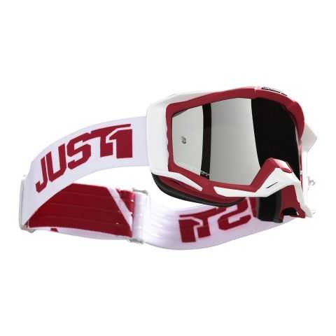 Maschera Cross Just1 Goggle Iris Track White Bordeaux