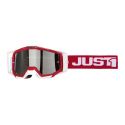 Maschera Cross Just1 Goggle Iris Track White Bordeaux