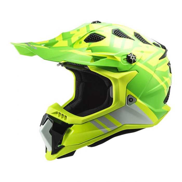 Casco Cross Ls2 Mx700 Subverter Gammax Gloss H-v Yellow Gre