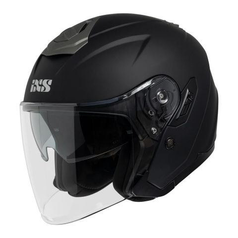 Jet Helmet In Fiber Ixs 92 Fg 1.0 Integrated Sunshade Matt Black