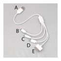 Cavo Usb Bc Per Ricarica Multipla Fino A 4 Dispositivi