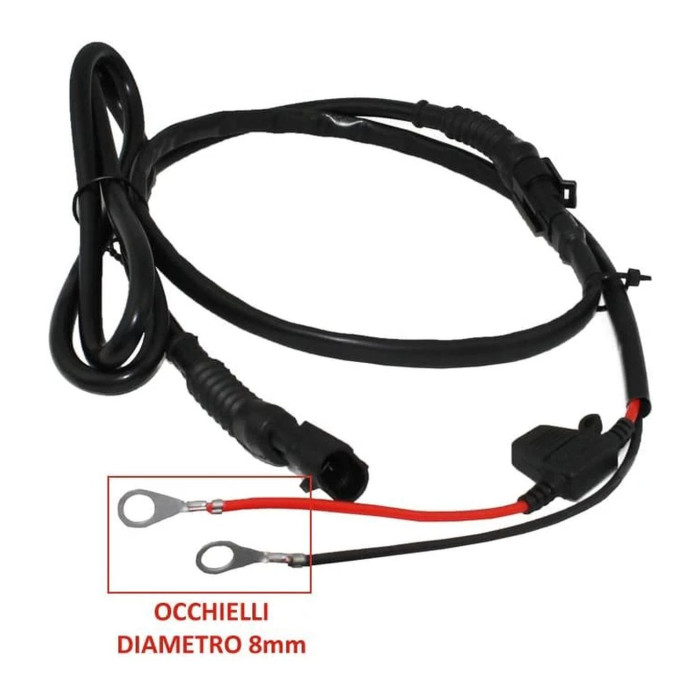 Cavo Batteria Bc Con Occhielli Specifici Per Batteria Auto 200 Cm