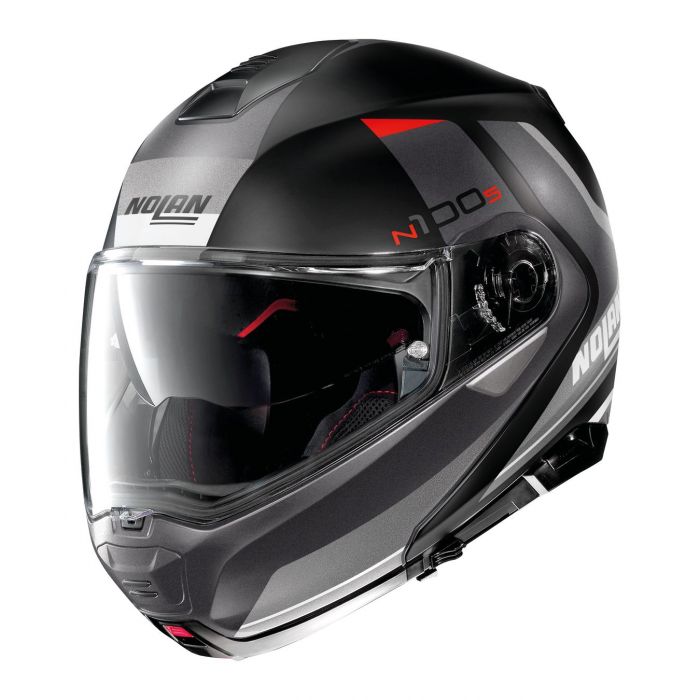 Casco Nolan Modulare N100-5 Hilltop N-com Flat Black