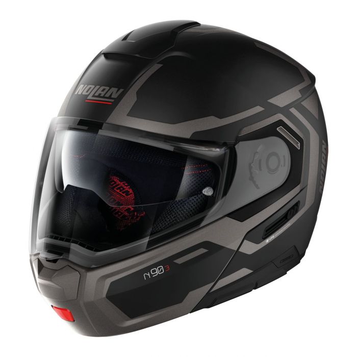 Casco Nolan Modulare N90-3 Driller N-com Flat Black Grey