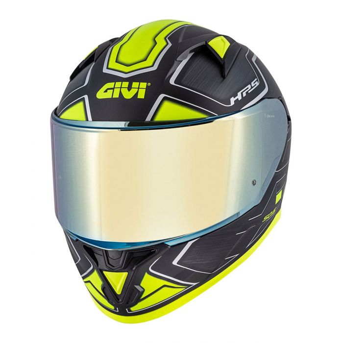 Casco Givi Integrale 50.6f Stoccarda Deep Titanio Op/giallo