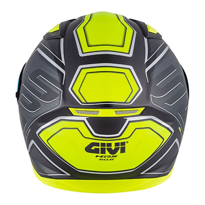 Casco Givi Integrale 50.6f Stoccarda Deep Titanio Op/giallo