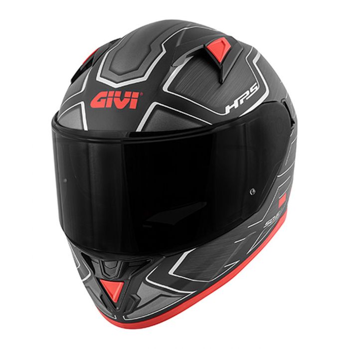 Casco Givi Integrale 50.6f Stoccarda Deep Nero Opaco/rosso