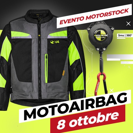 Motorstock.it und Motoairbag: in der Via Carroceto (Rom), die Präsentation des neuen MAB V4!