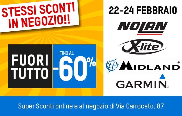 Fuori tutto: Nolan, X-lite, Midland e Garmin